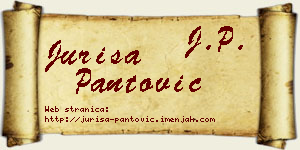 Juriša Pantović vizit kartica